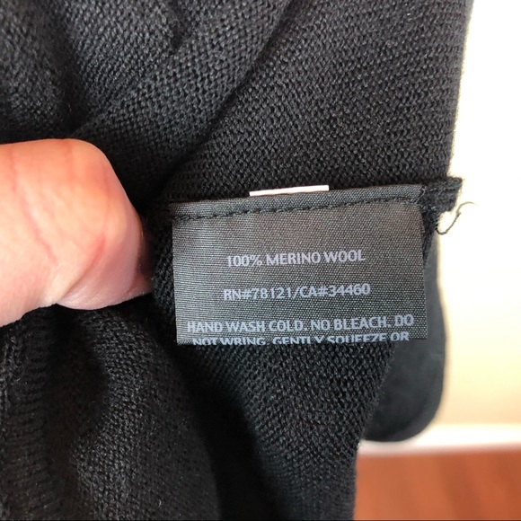 Eileen Fisher Sweater Sequin Merino Wool Black L - Picture 6 of 6